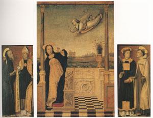 Carlo di Braccesco The Annunciation with Saints A triptych (mk05) oil painting image